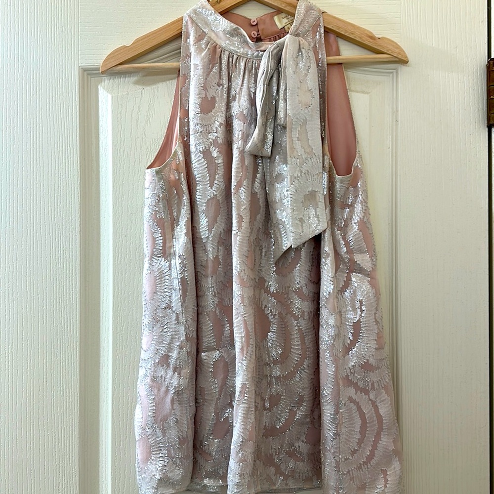 Kate Spade New York Pink Sparkle Sleeveless Top (Skirt the Rules)